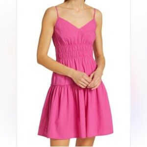 Rails Hot Pink Smocked Sundress